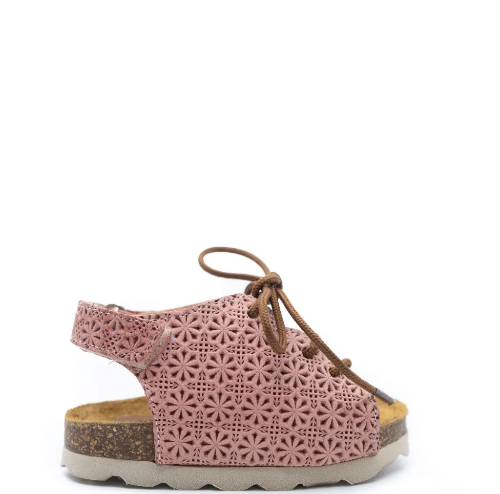 BluBlonc Coral Flower Perforated Lace Baby Sandal Online