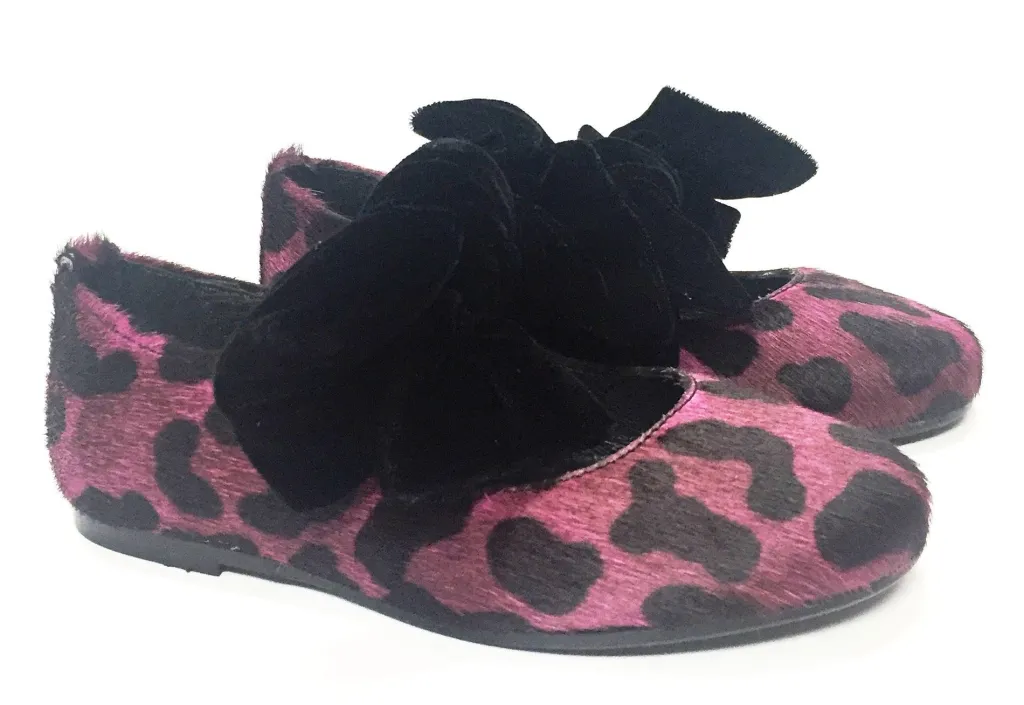 BluBlonc Fuchsia Leopard Bow Ballet Online