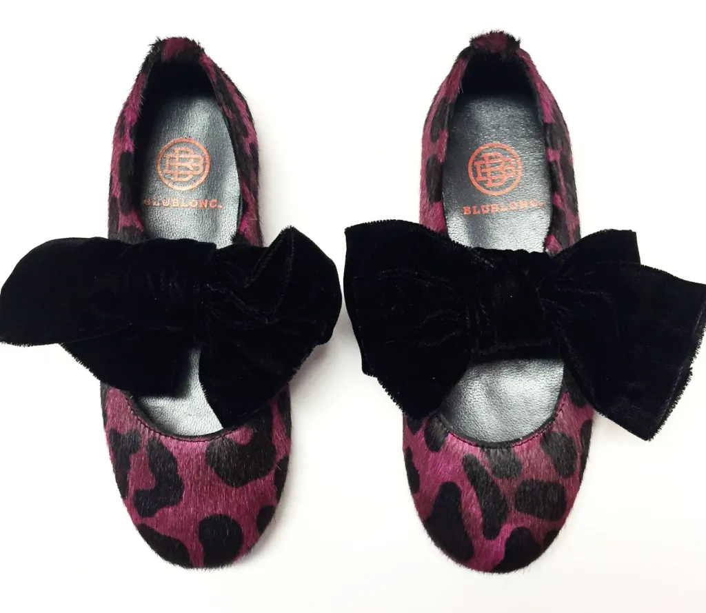 BluBlonc Fuchsia Leopard Bow Ballet Online