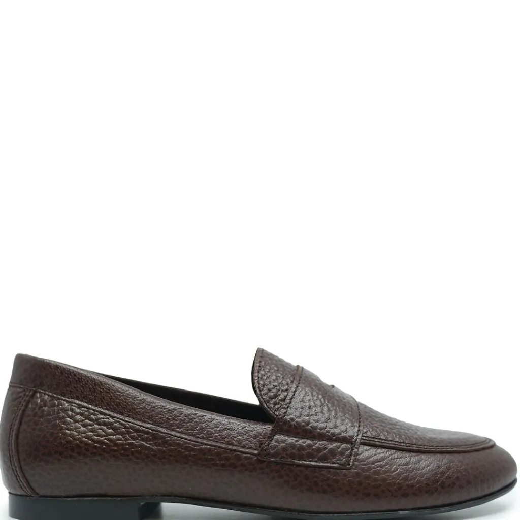 BluBlonc Hazelnut Pebbled Penny Loafer Hot