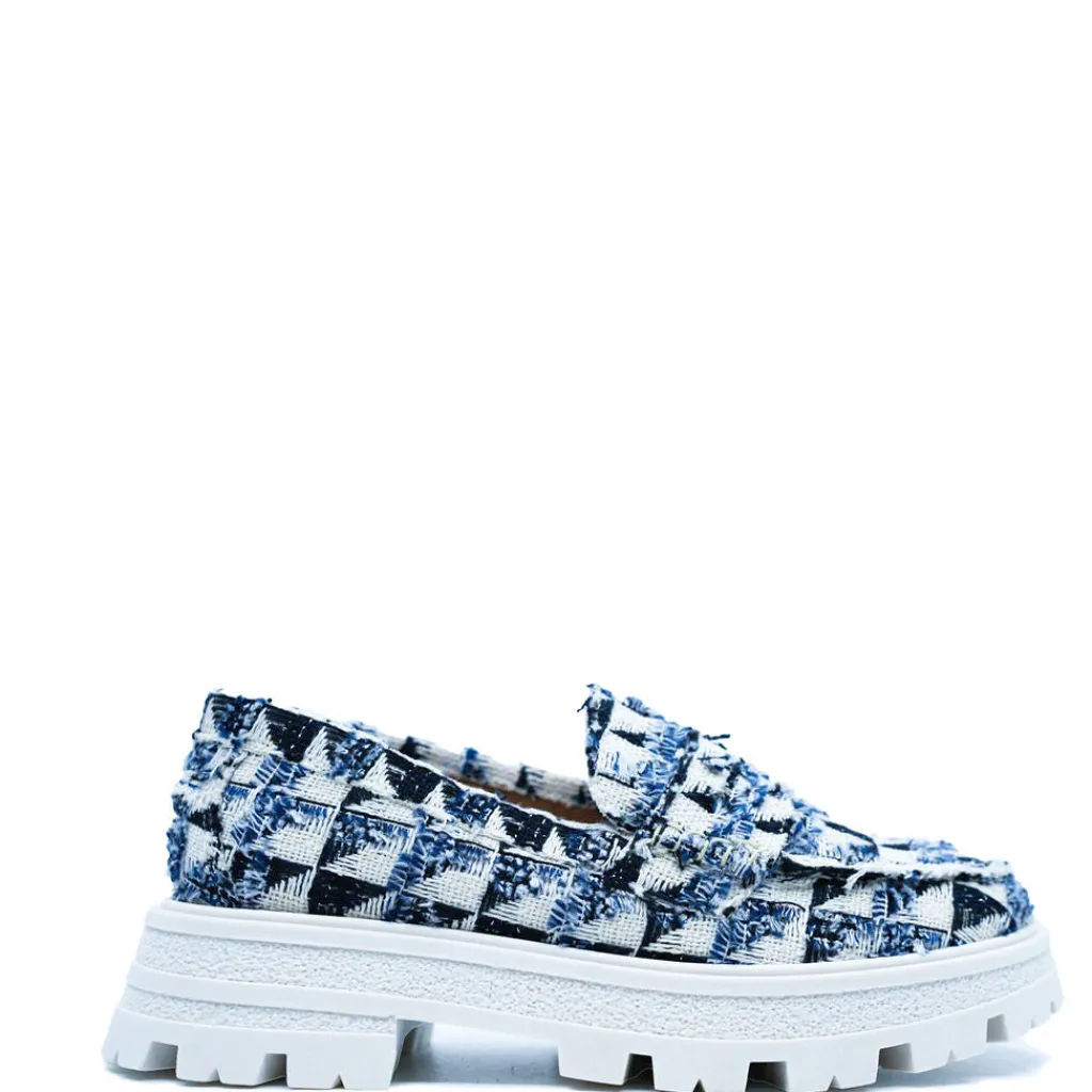 BluBlonc Jean Geometric Chunky Loafer Best