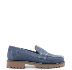 BluBlonc Jeans Nubok Chunky Penny Loafer Outlet