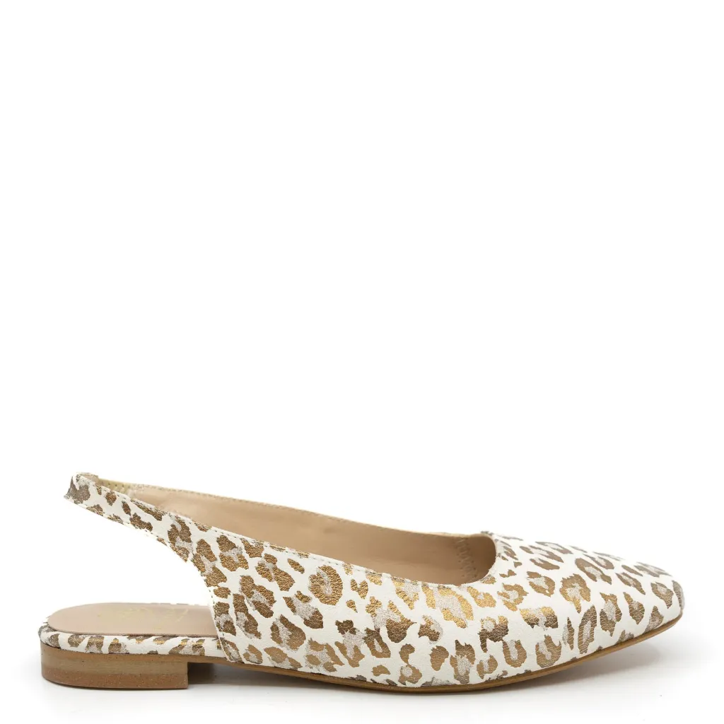 BluBlonc Leopard Metallic Slingback Sale