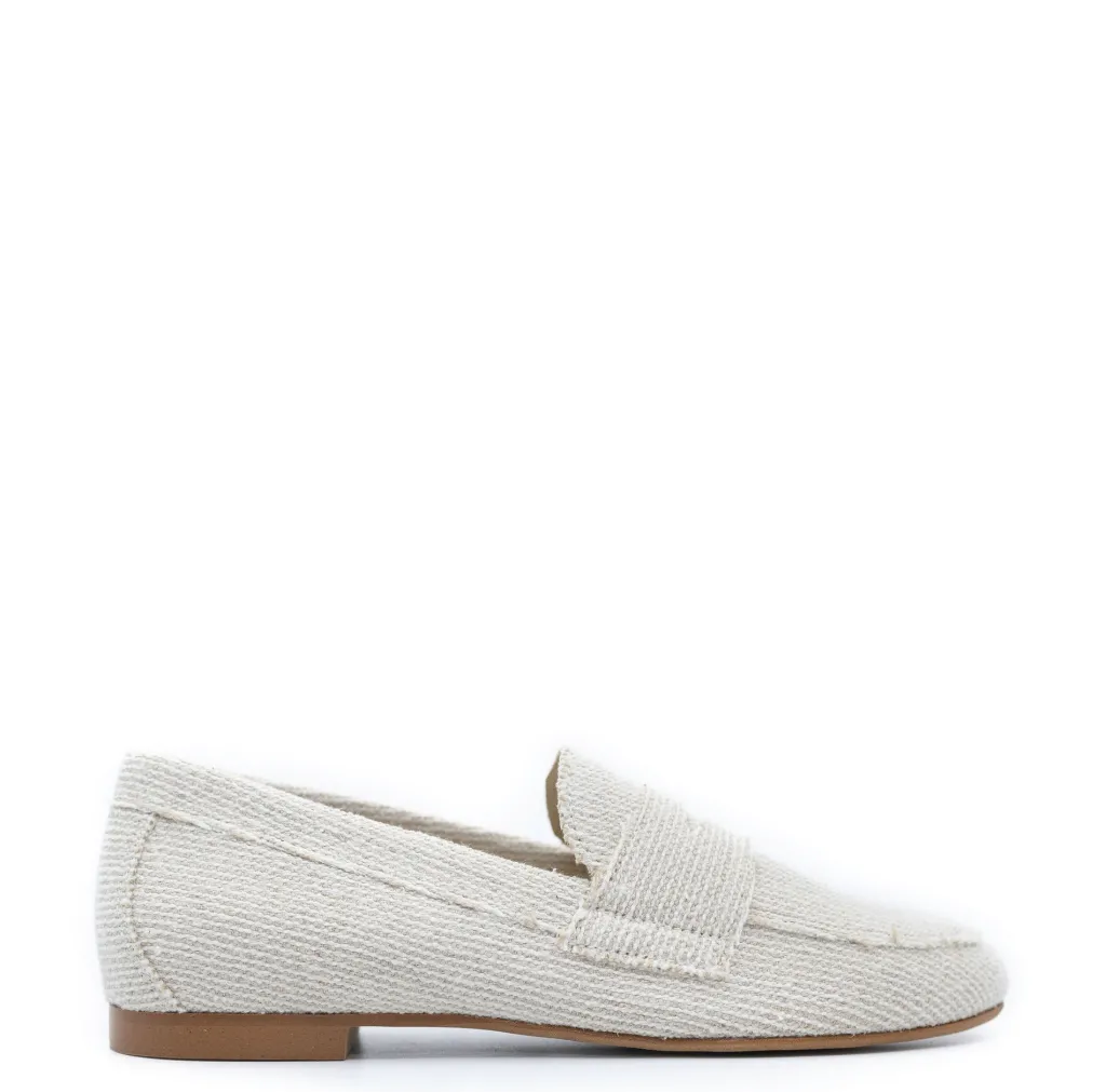 BluBlonc Natural Linen Penny Loafer Hot