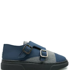 BluBlonc Navy and Gray Dress Sneaker Fashion