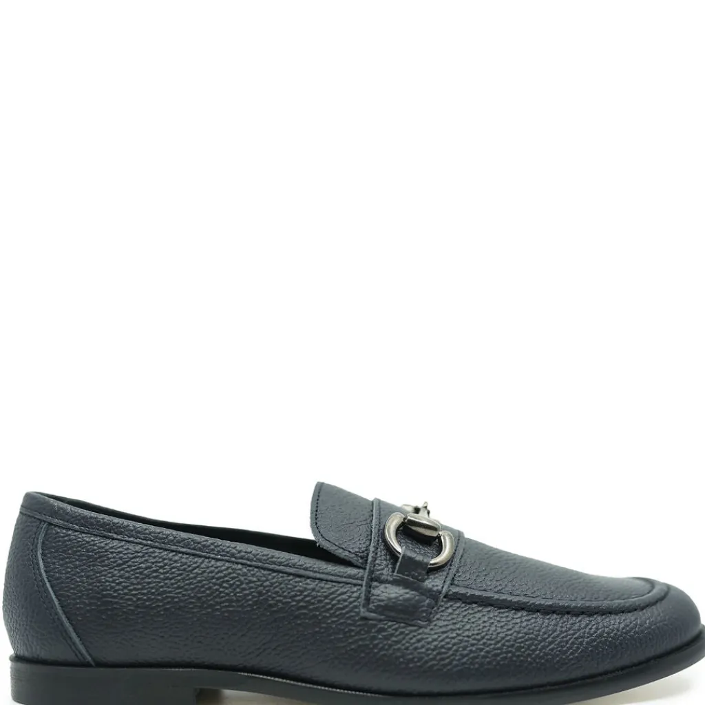 BluBlonc Navy Buckle Dress Shoe Online