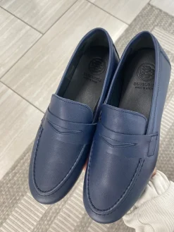 BluBlonc Navy Penny Dress Shoe Fashion
