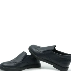 BluBlonc Navy Textured Wingtip Dress Shoe Best