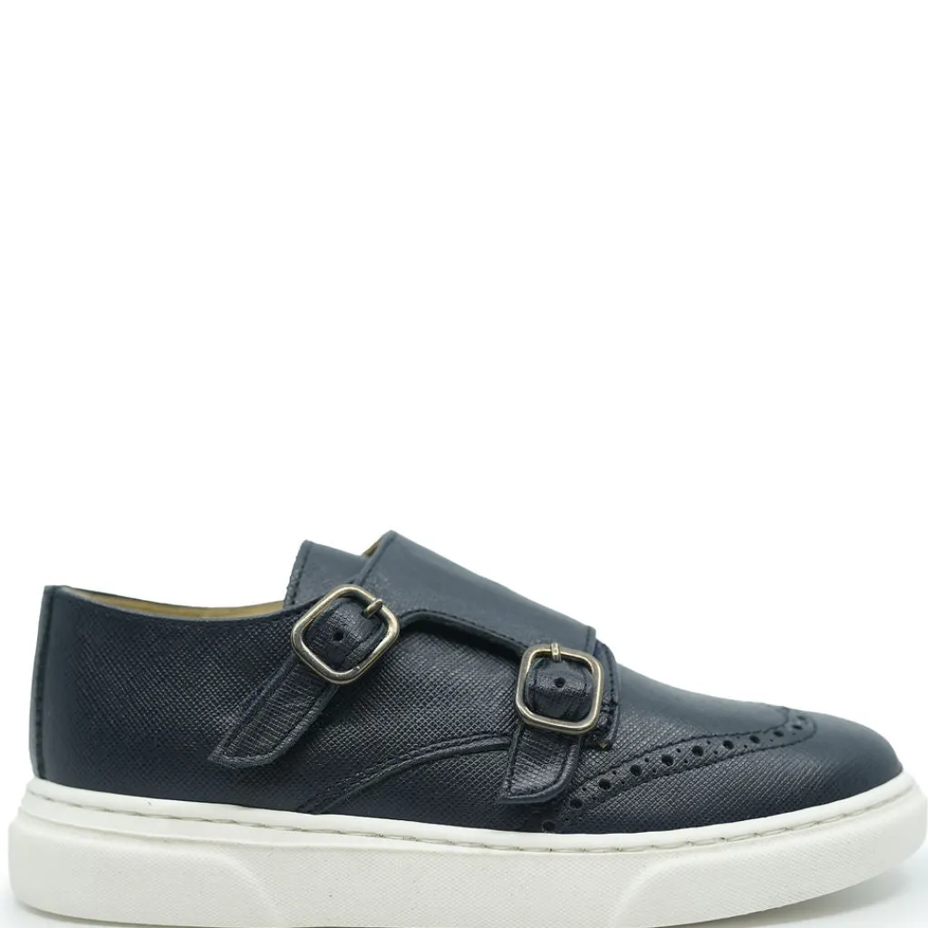 BluBlonc Navy Wingtip Dress Sneaker Discount