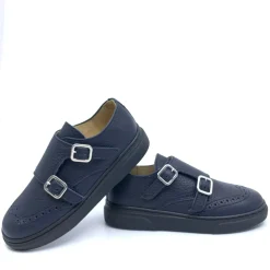 BluBlonc Navy Wingtip Dress Sneaker Fashion