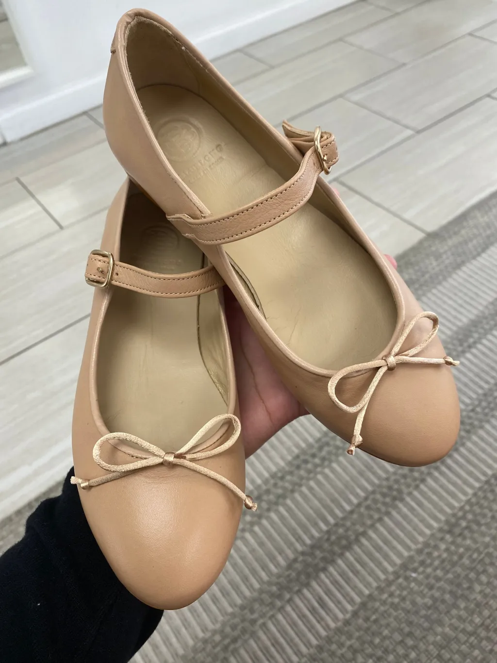 BluBlonc Nude Bow Mary Jane Clearance