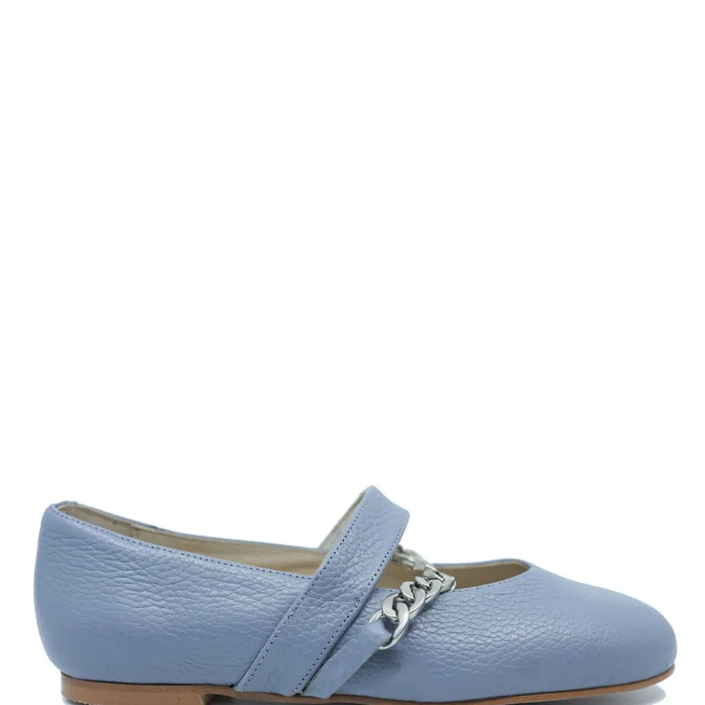 BluBlonc Pale Blue Chain Elastic Mary Jane Hot