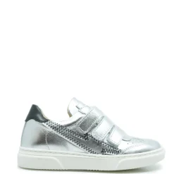 BluBlonc Silver and Black Lightning Sneaker Hot