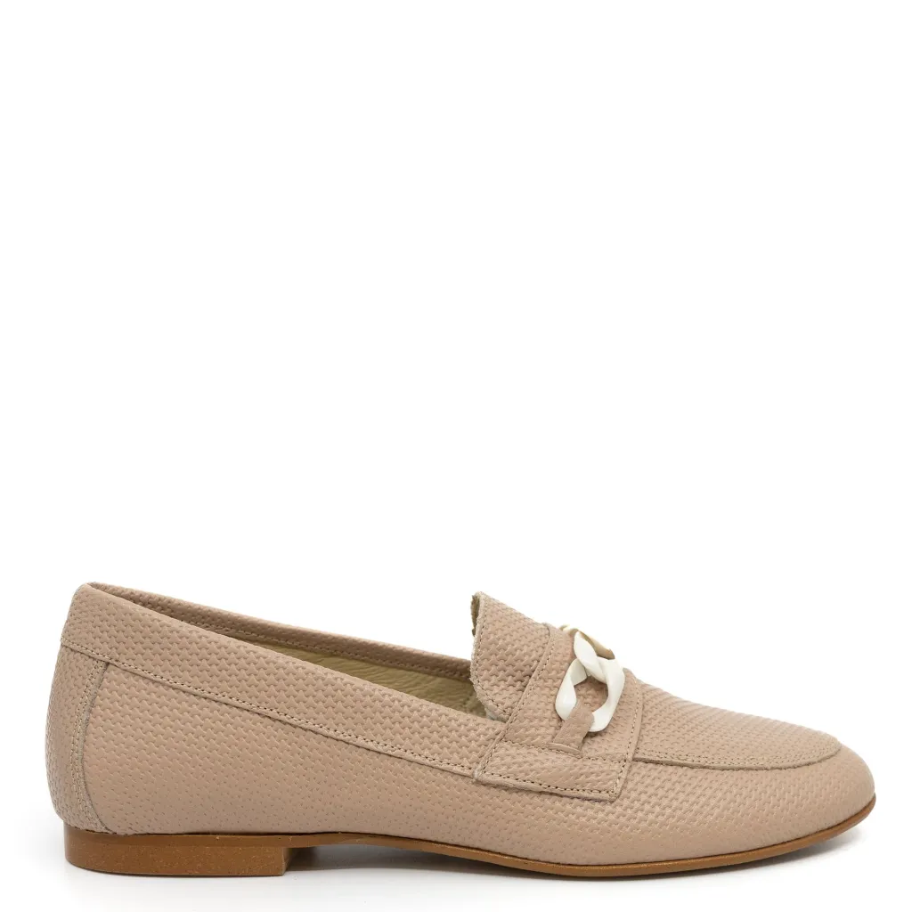 BluBlonc Skin Textured Chain Loafer Discount