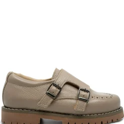 BluBlonc Taupe Leather Double Monk Loafer Outlet