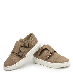 BluBlonc Taupe Textured Dress Sneaker Best