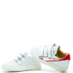 BluBlonc White and Red Lightning Sneaker Hot