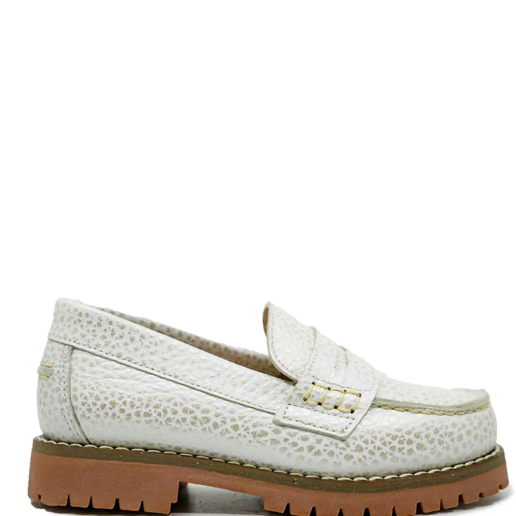 BluBlonc White Pearl Chunky Loafer Online