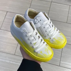 BluBlonc Yellow Paint Splatter Sneaker Hot