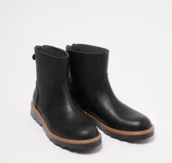 Bonpoint Black Leather Back Zipper Boot Sale
