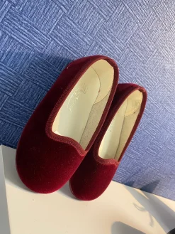 Bonpoint Logo Embroidery Velvet Slipper Best