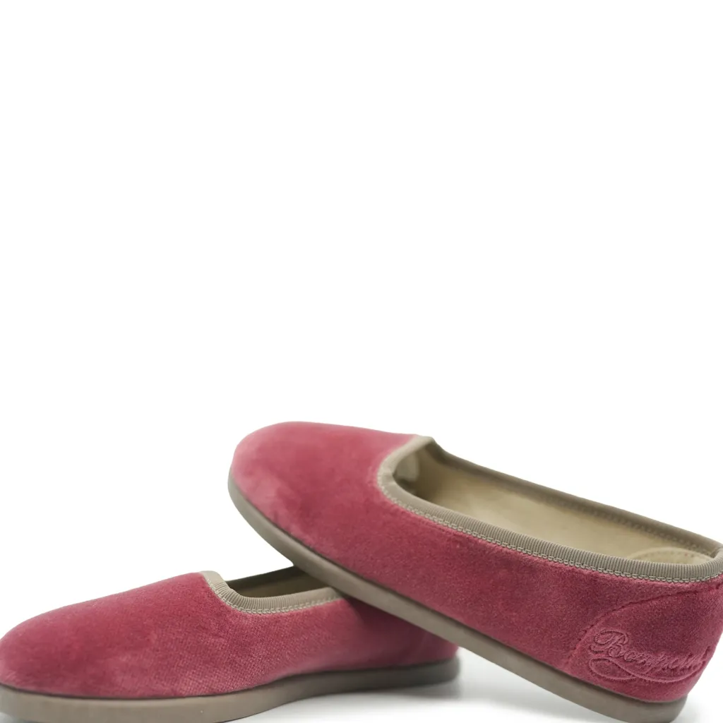 Bonpoint Mauve Velvet Slip On Shoe Best