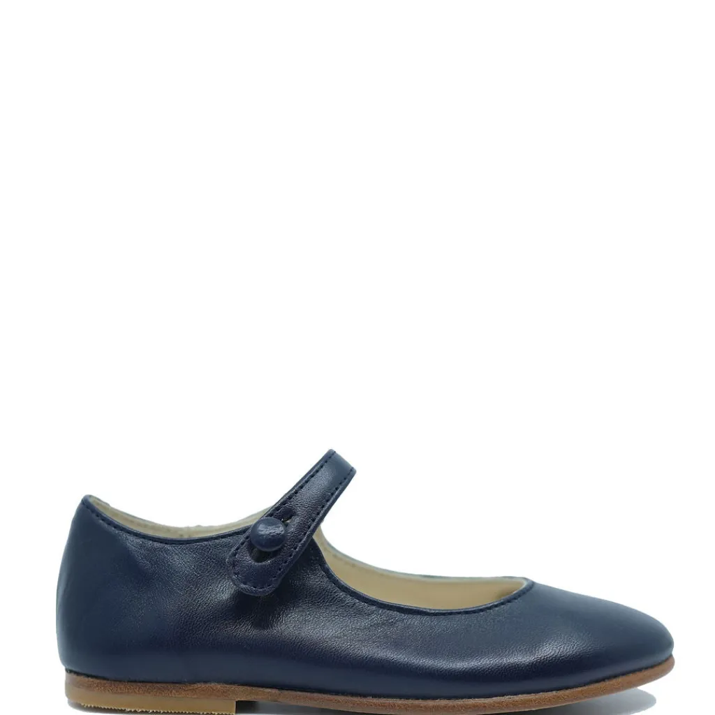 Bonpoint Navy Leather Ella Mary Jane Fashion