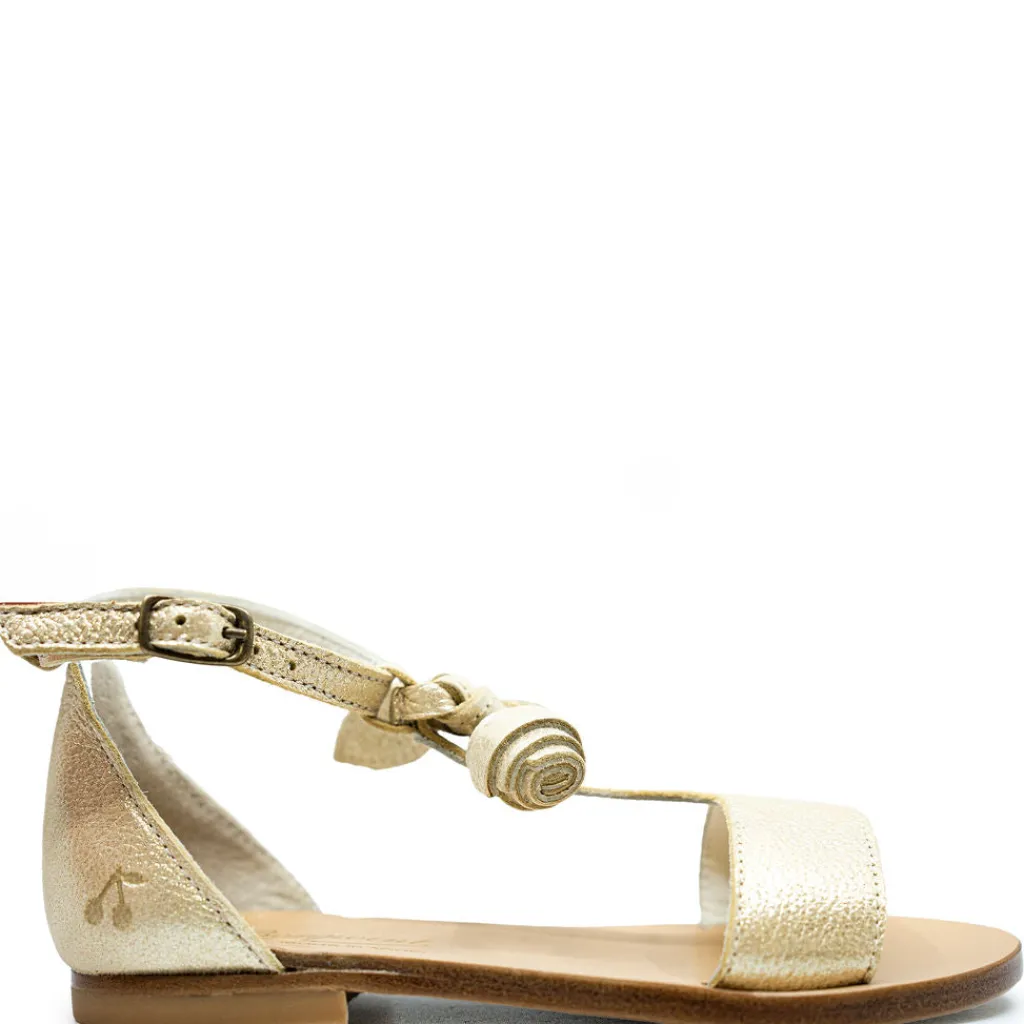 Bonpoint Oro Gold Cherry Tassel Sandal New