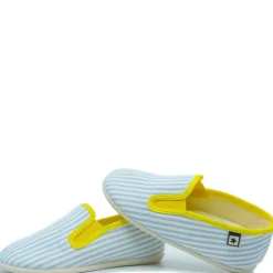 BONTON Blue Striped Slip On Sale