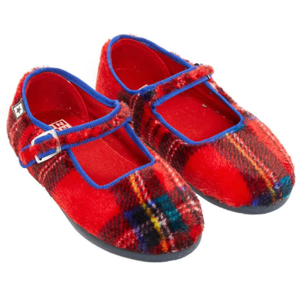BONTON Red Plaid Mary Jane Sale