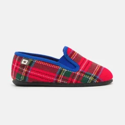 BONTON Red Plaid Smoking Loafer Clearance
