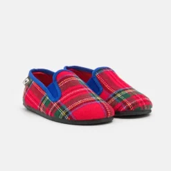 BONTON Red Plaid Smoking Loafer Clearance