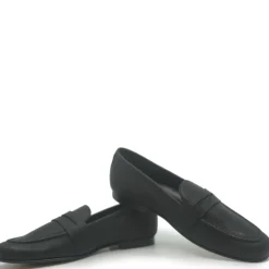 Brunellis Black Textured Penny Dress Shoe Hot