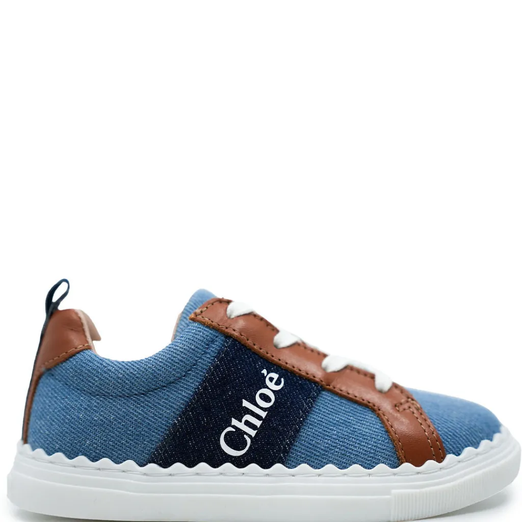 Chloe Denim Mini Me Sneaker Fashion