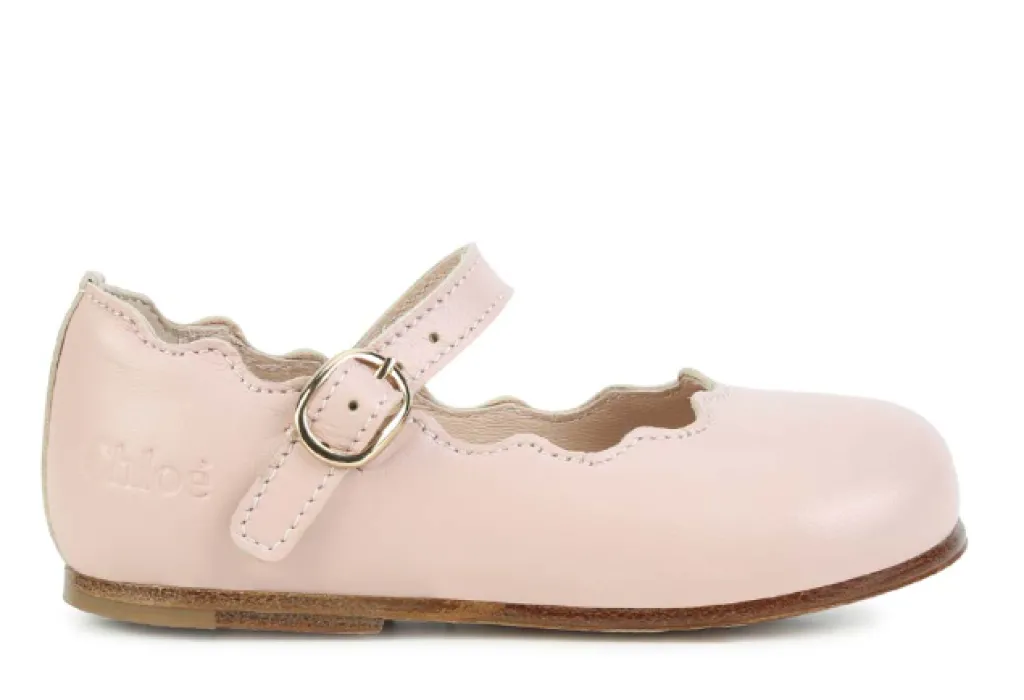 Chloe Light Pink Scalloped Baby Mary Jane New