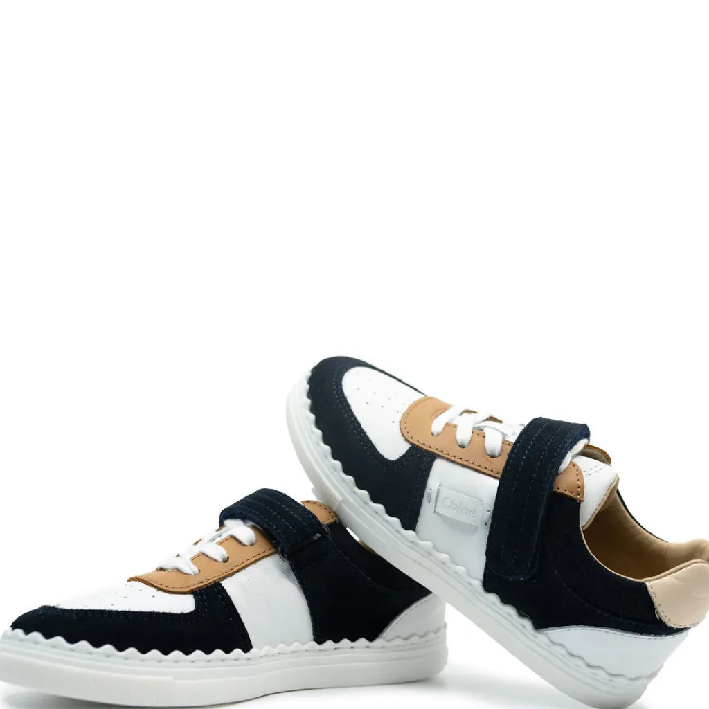 Chloe Navy Scalloped Sneaker Outlet