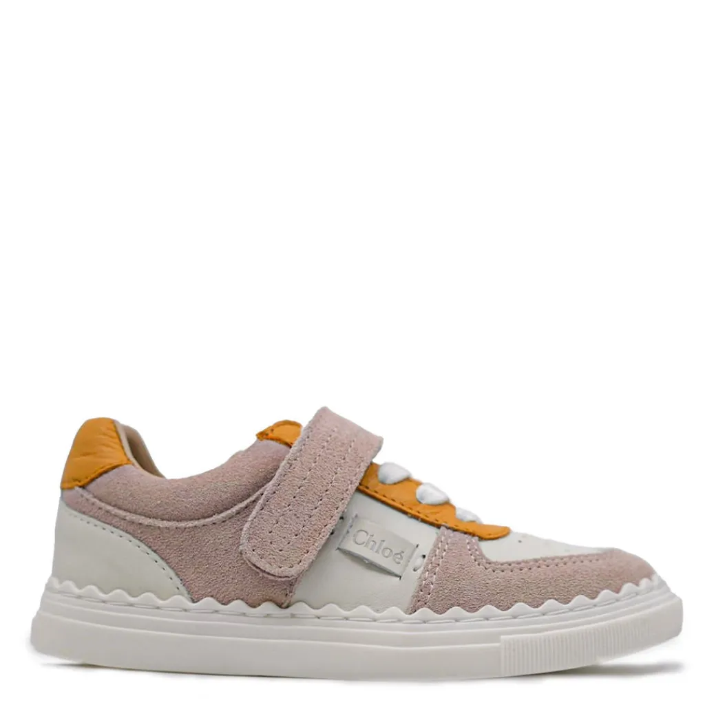 Chloe Pale Pink Multico Mini Me Sneaker New