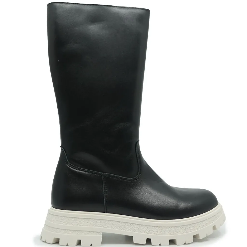Confetti Black and ivory Tall Boot Fashion
