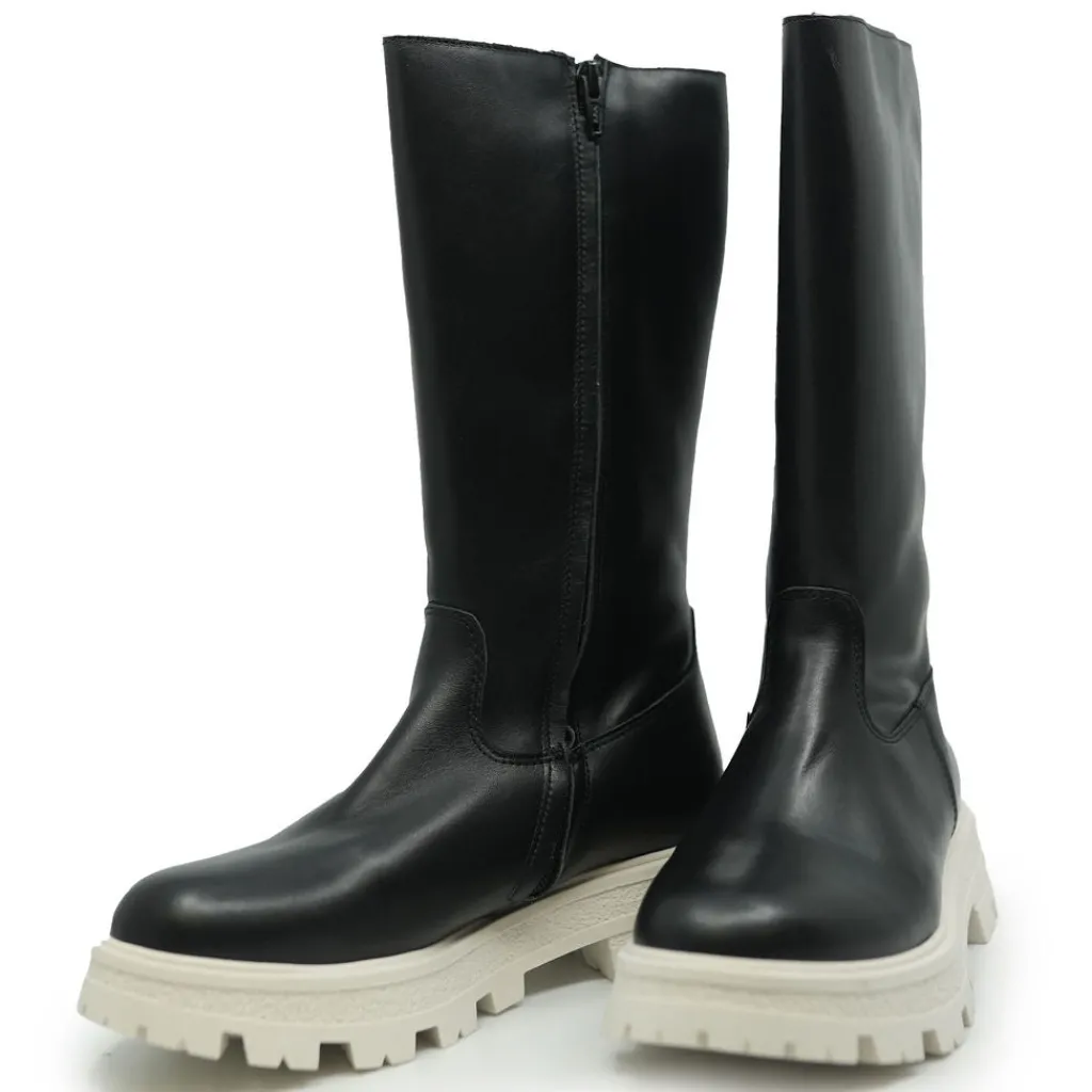 Confetti Black and ivory Tall Boot Fashion