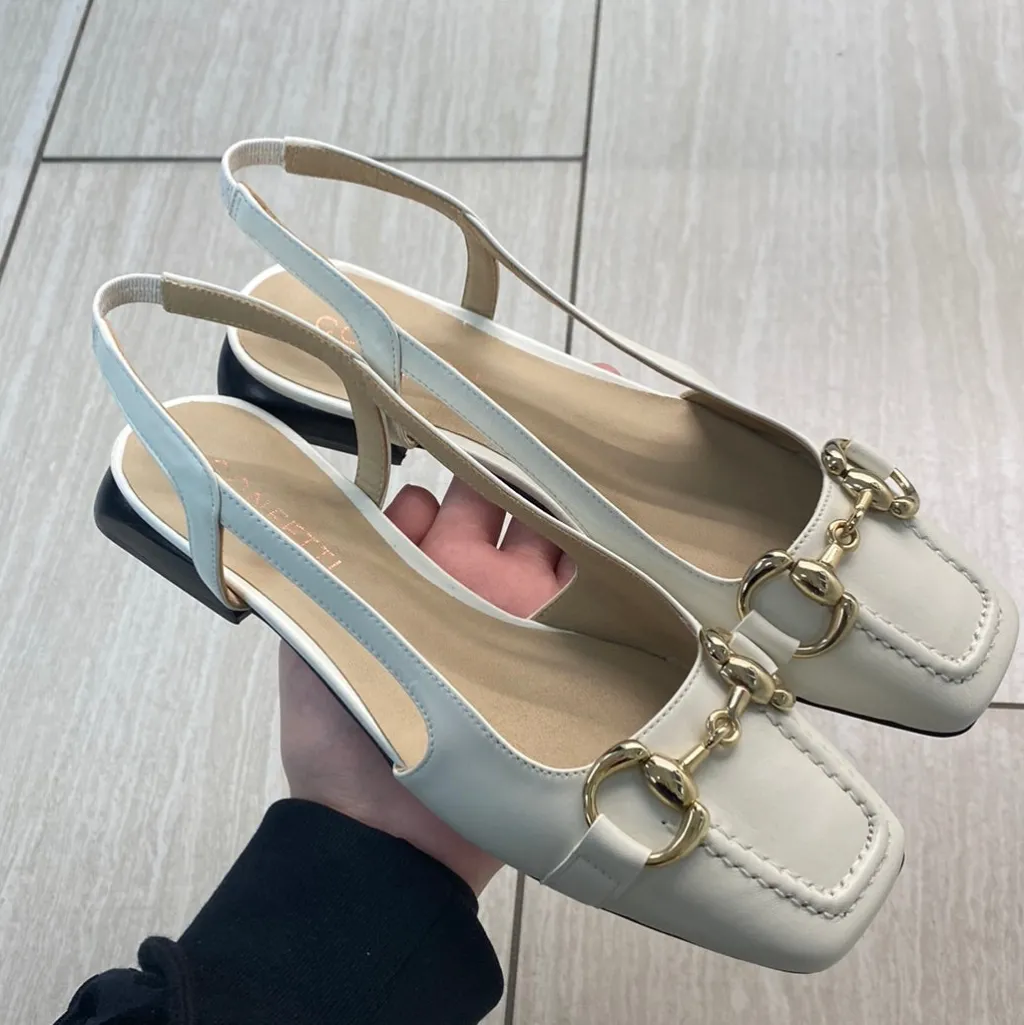 Confetti Buckle Square Toe Slingback Sale