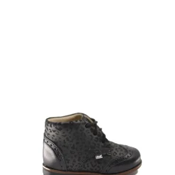 Emel Black Cheetah Wingtip Baby Bootie Outlet