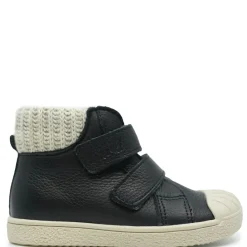 Emel Black Knit Cuff Velcro Baby Sneaker Best