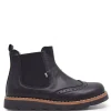 Emel Black Leather Wingtip Bootie Sale