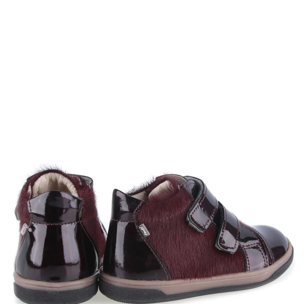 Emel Burgundy Pony Hair Baby Sneaker Discount