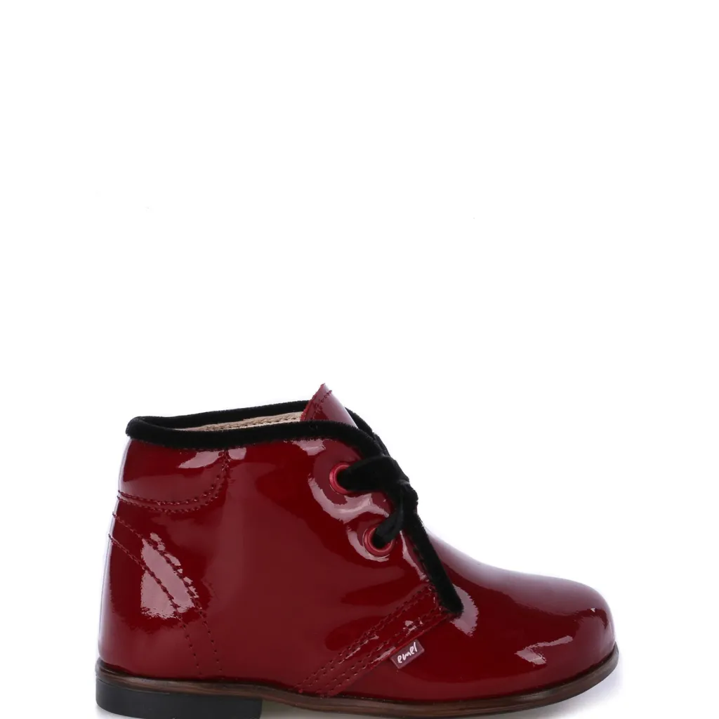 Emel Cherry Patent Baby Bootie New