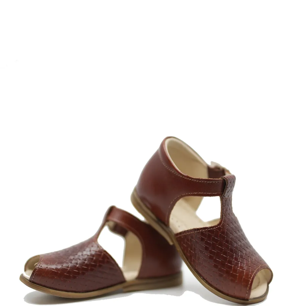 Emel Chocolate Weave Buckle Sandal Online