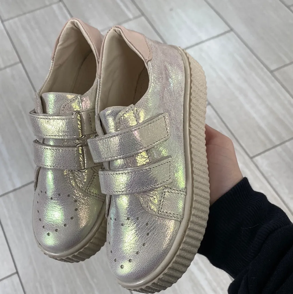 Emel Iridescent Heart Velcro Sneaker Fashion