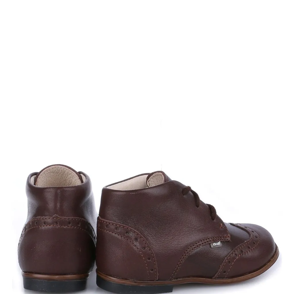 Emel Mocha Wingtip Baby Bootie Hot