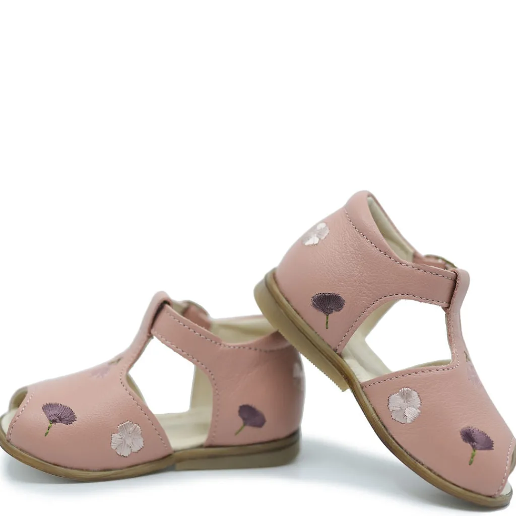 Emel Rose Flower Embroidered Baby Sandal Online