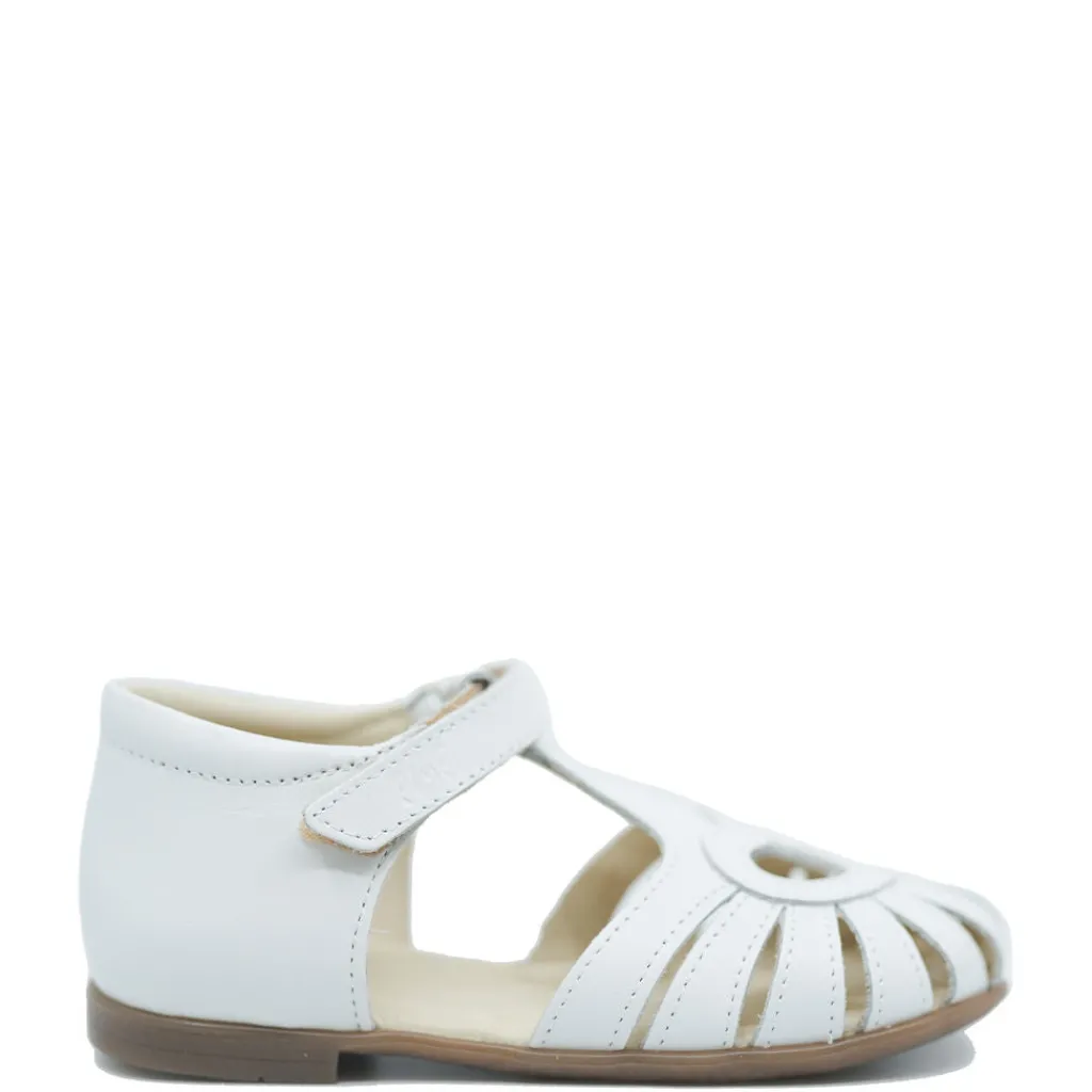 Emel White Heart Closed Toe Sandal New